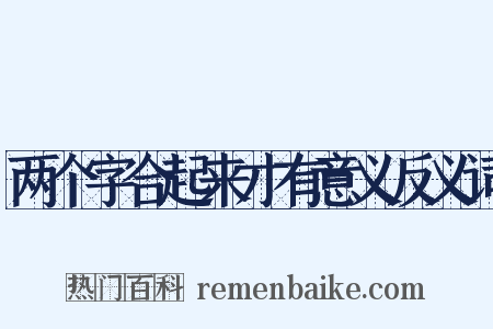 两个字合起来才有意义反义词是什么意思的图片